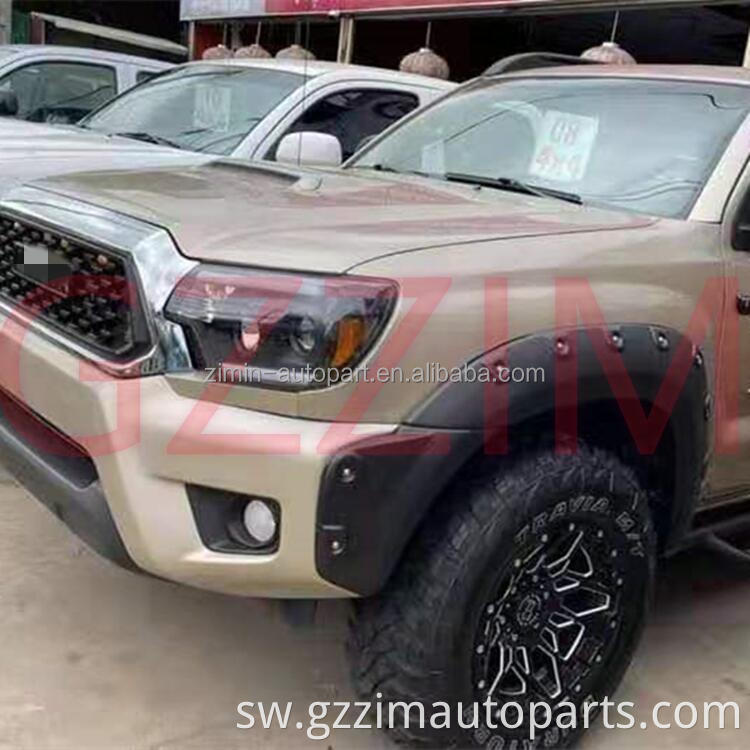 Auto Fender Flares Gari mlango mlinzi fender kifuniko kwa 2012-2014 Tacoma 73.5 Fleetside Long Kitanda
